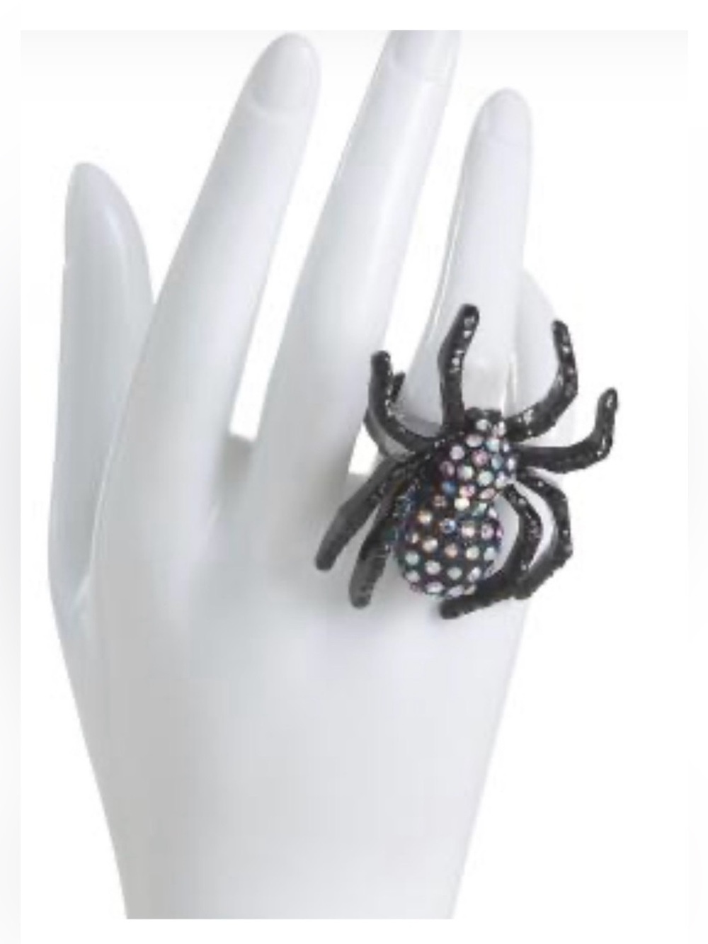 Authentic Betsey Johnson New Release Black and Purple Gem Spider Ring 🕷️🕸️🧡🖤 NWT - Picture 4 of 7